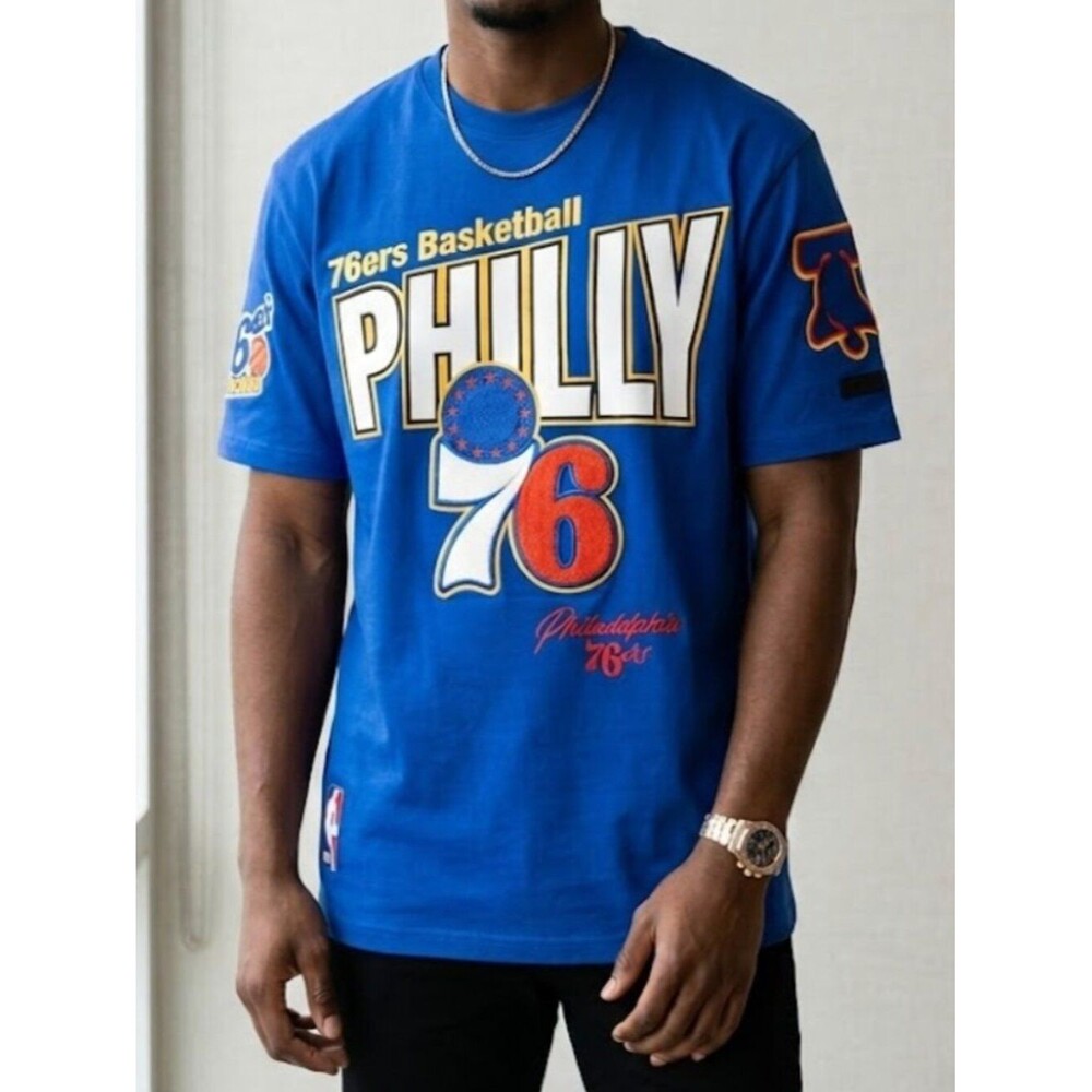 NWT Pro Standard Philadelphia 76ers Philly 76 Premium NBA Tee Shirt Size Large